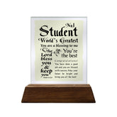 No.1 Student Glass Plaque